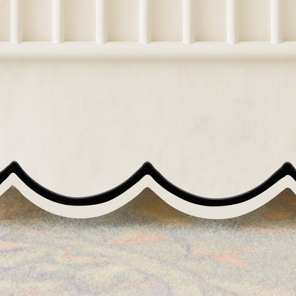 Scallop Embroidery Cotton Crib Skirt