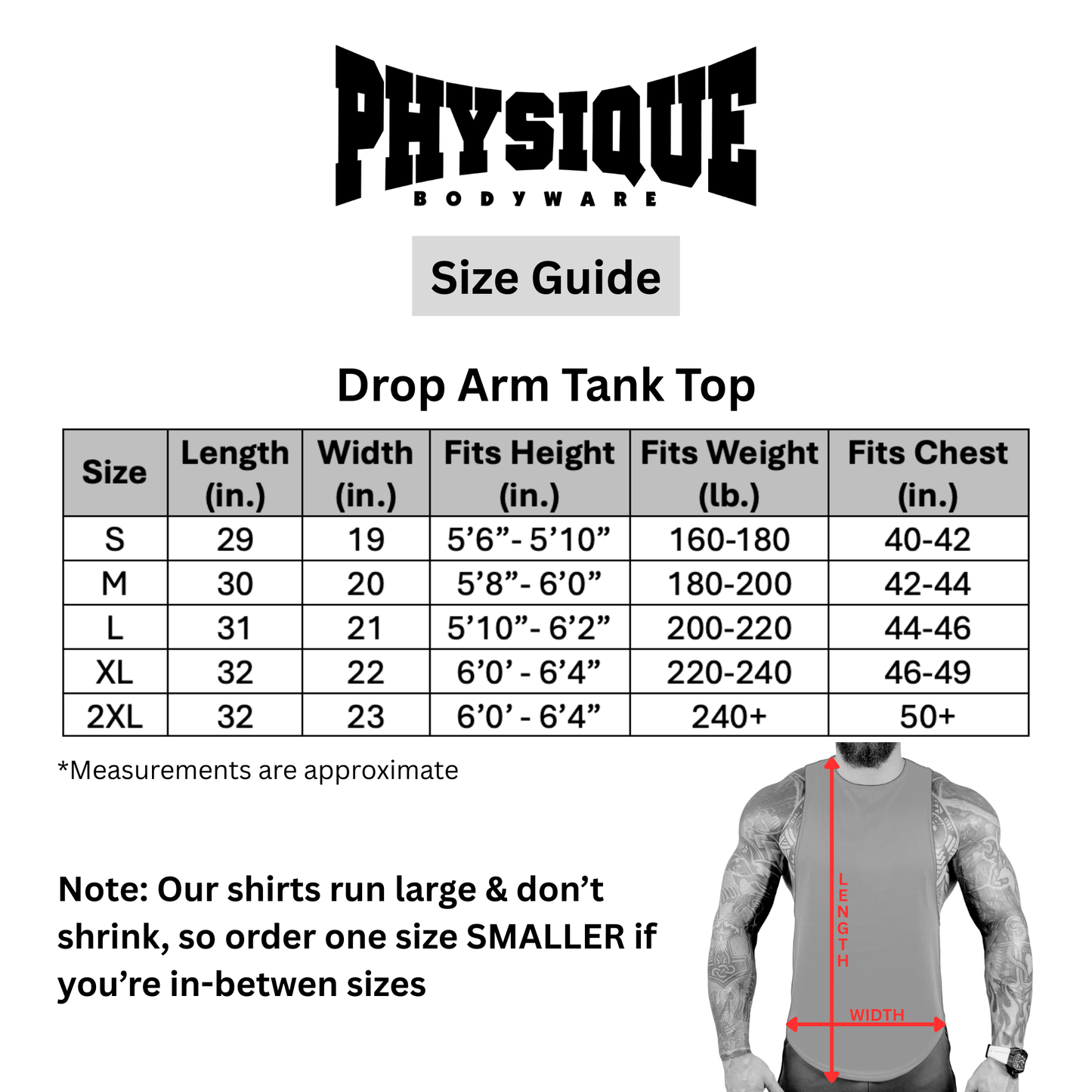 Drop Arm Tank Top