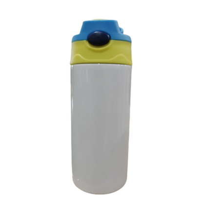 12oz Blank Sublimation Sippy Cup White Straight Stainless Drinking Tumbler Sport Water Bottles with Handle