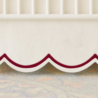 Scallop Embroidery Cotton Crib Skirt