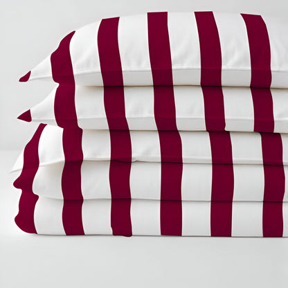 400TC Stripe Border Frame Cotton Sateen Duvet Cover Set