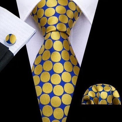 Business Luxury Men Silk Necktie Fashion Tie Sets For Men Wedding Party Wear Elegant Neck Tie Design For Men Soft Business Casual Suit Neckties