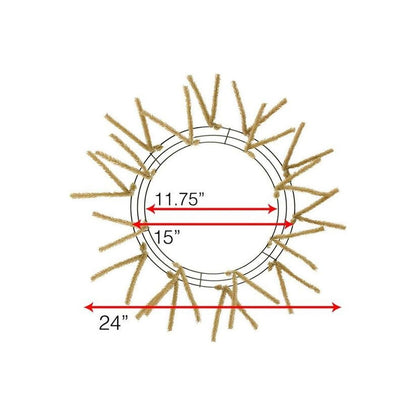 15-24" Pencil Work Wreath Form: Burlap