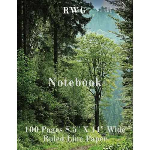 Notebook: 100 Pages 8.5" X 11" Wide Ruled Line Paper - Paperback
