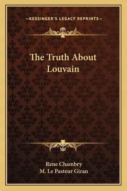 The Truth About Louvain - Paperback