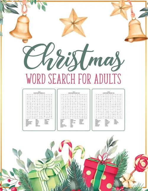 Christmas Word Search For Adults: Puzzle Book Holiday Fun For Adults and Kids Activities Crafts Games - Paperback