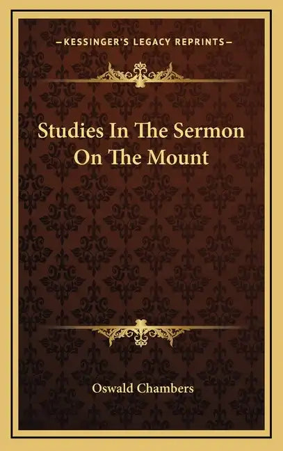 Studies in the Sermon on the Mount - Hardcover