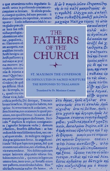 On Difficulties in Sacred Scripture: The Responses to Thalassios - Paperback