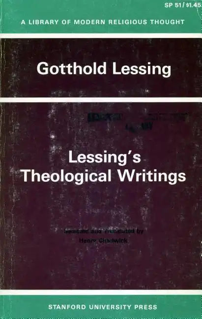 Lessing's Theological Writings: Selections in Translation - Paperback