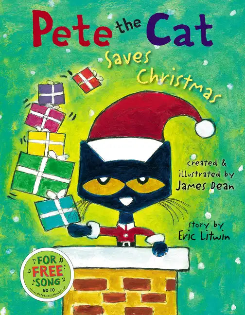 Pete the Cat Saves Christmas: A Christmas Holiday Book for Kids - Hardcover