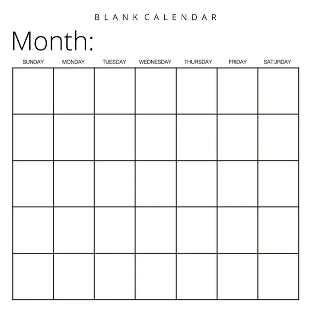 Blank Calendar: White Background, Undated Planner for Organizing, Tasks, Goals, Scheduling, DIY Calendar Book - Paperback