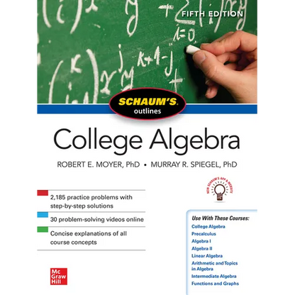 Schaum's Outline of College Algebra, Fifth Edition - Paperback