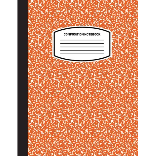 Classic Composition Notebook: (8.5x11) Wide Ruled Lined Paper Notebook Journal (Orange) (Notebook for Kids, Teens, Students, Adults) Back to School - Paperback