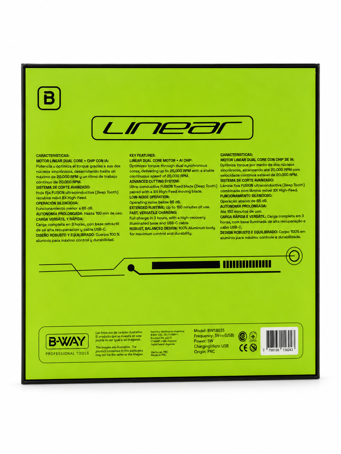B-WAY Linear Clipper Lime