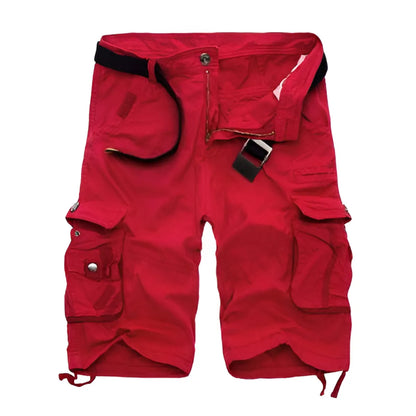 Military Camouflage Denim Cargo Shorts