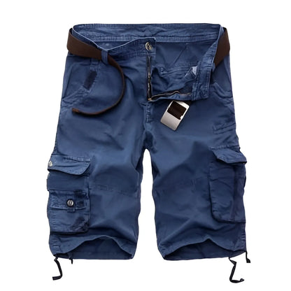 Military Camouflage Denim Cargo Shorts