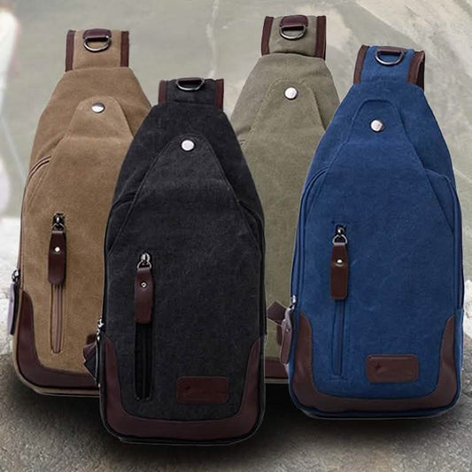Canvas Shoulder Sling Bag - Assorted Colors