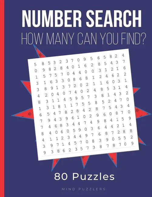 Number Search: Search and Find Number Puzzles for Adults - Paperback