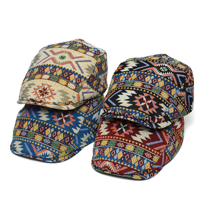 Women’s Retro Beret Hat – Chic British Style Ethnic Beret