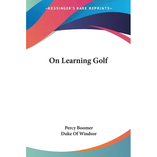 On Learning Golf - Paperback