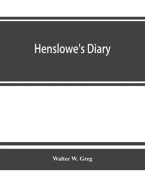 Henslowe's diary - Paperback