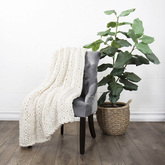 Chunky Knit Throw Blanket