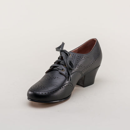 Claire 1940s Oxfords (Black)