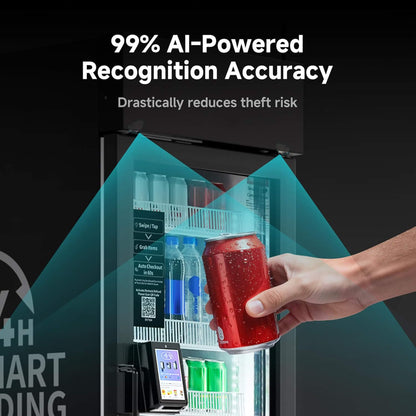 Commercial 252-Bottle AI-Powered Combo Refrigerated Vending Machine With Self-Checkout (SAK10538)