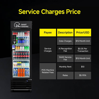Commercial 252-Bottle AI-Powered Combo Refrigerated Vending Machine With Self-Checkout (SAK10538)