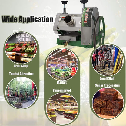 Heavy-Duty Commercial Manual Stainless Steel Sugar Cane Juicer (SAK81426)