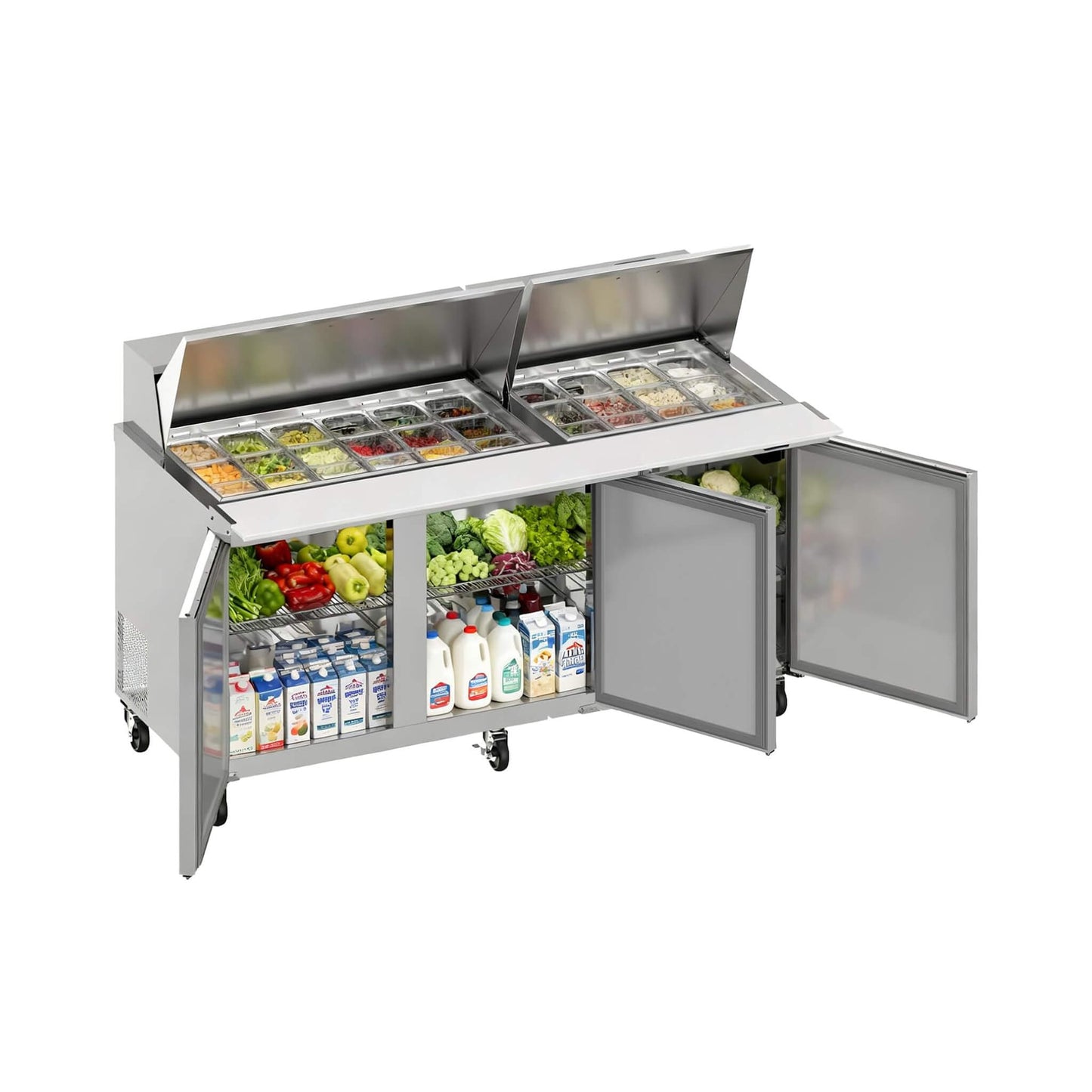 Commercial Stainless Steel Sandwich Prep Table Refrigerator (SAK19586)