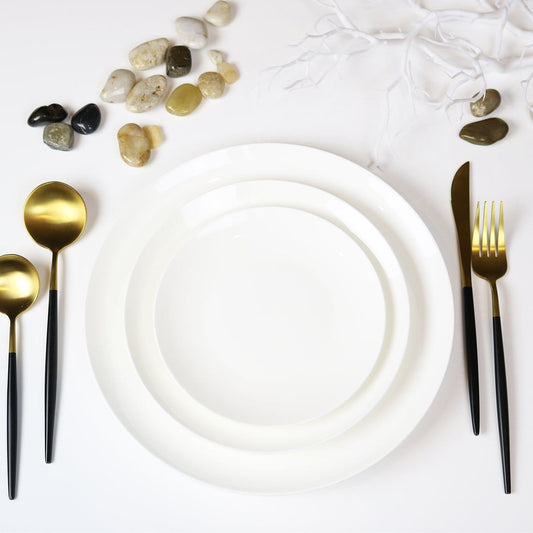 Angelic White Dinner Plates-Set Of 4