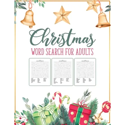 Christmas Word Search For Adults: Puzzle Book Holiday Fun For Adults and Kids Activities Crafts Games - Paperback