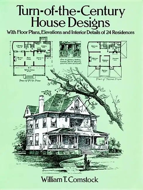Turn-Of-The-Century House Designs: With Floor Plans, Elevations and Interior Details of 24 Residences - Paperback