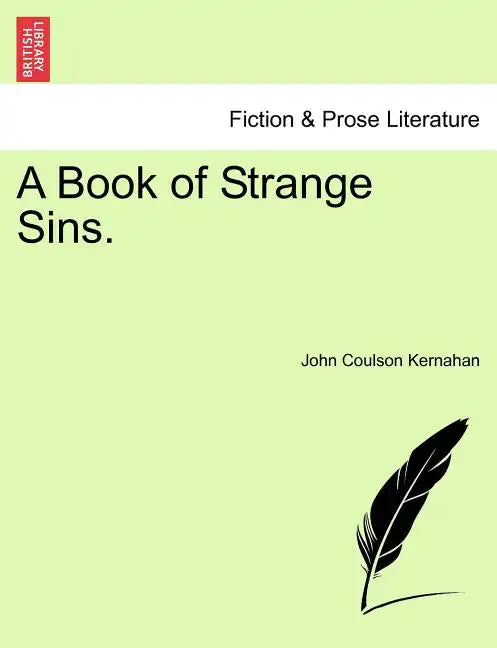 A Book of Strange Sins. - Paperback