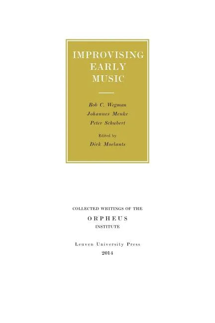 Improvising Early Music - Paperback