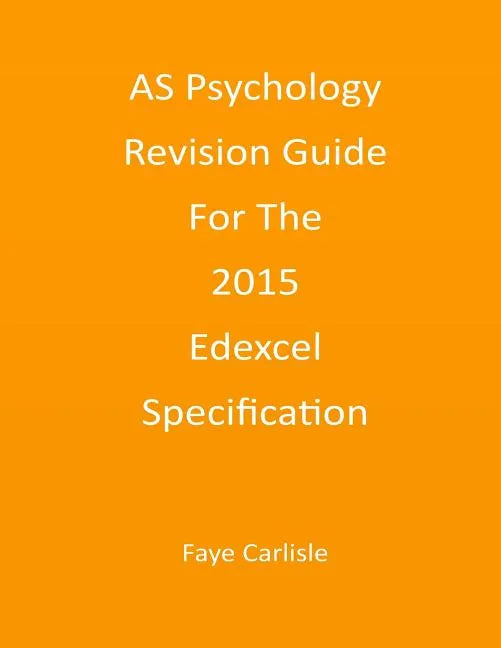 AS Psychology Revision Guide For The 2015 Edexcel Specification - Paperback