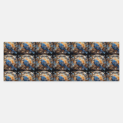 Blue Birds on Navy Pashmina Scarf