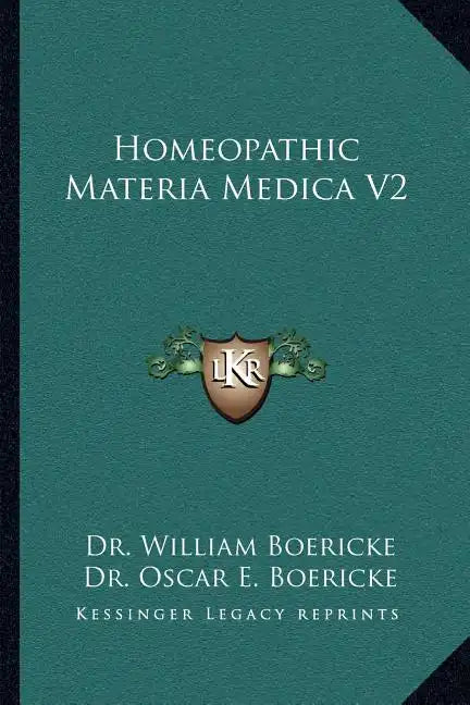 Homeopathic Materia Medica V2 - Paperback