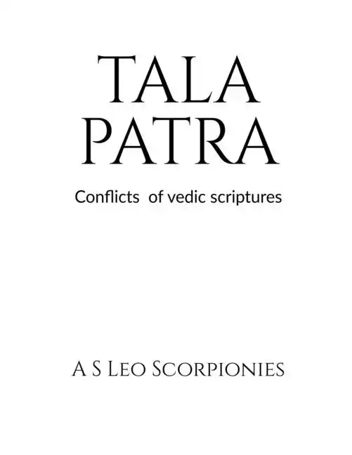 Tala Patra - Conflict of Vedic Scriptures - Paperback