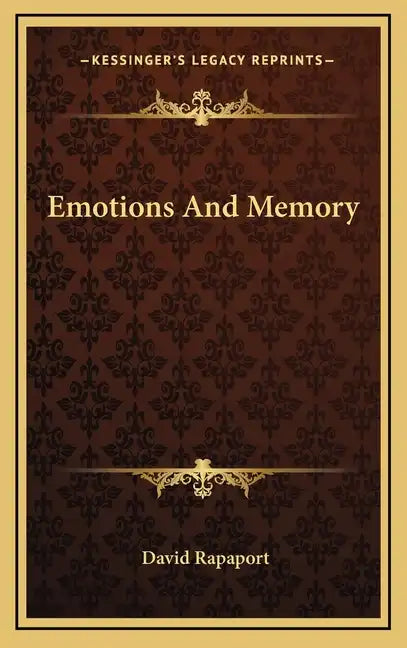 Emotions and Memory - Hardcover