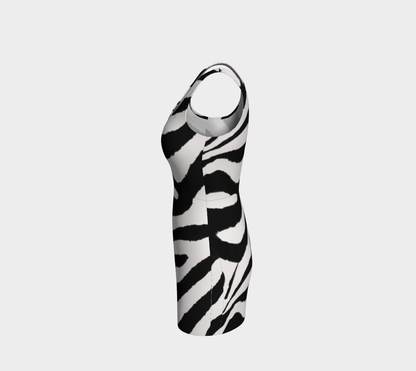 Zebra Stripes Short Bodycon Dress