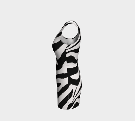 Zebra Stripes Short Bodycon Dress