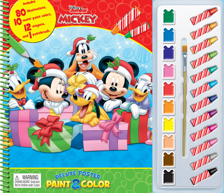Disney Mickey Xmas Deluxe Poster Paint & Color - Novelty