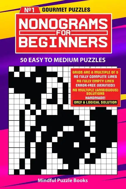 Nonograms for Beginners: 50 Easy to Medium Puzzles - Paperback