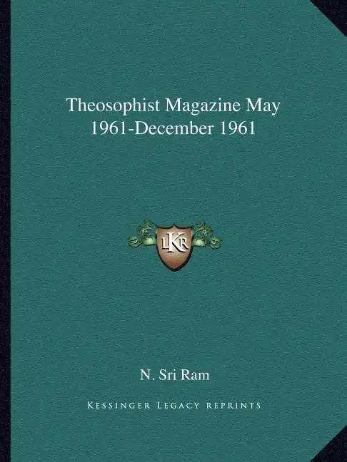 Theosophist Magazine May 1961-December 1961 - Paperback