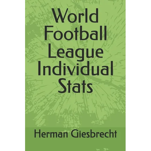 World Football League Individual Stats - Paperback
