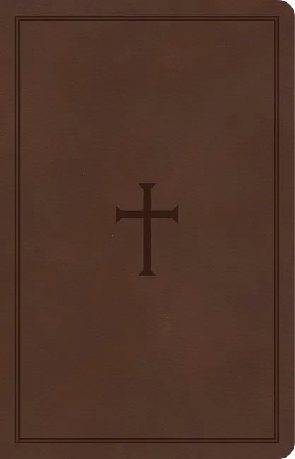 CSB Large Print Personal Size Reference Bible, Brown Leathertouch, Indexed - Imitation Leather