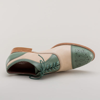 Dandy Men's Vintage Cap Toe Oxfords (Sage/Buff)