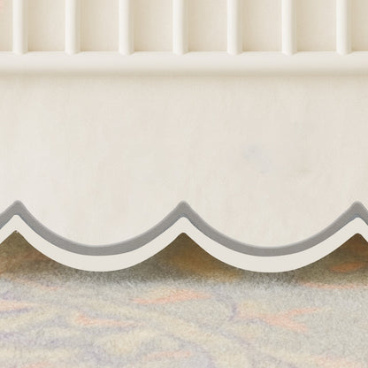 Scallop Embroidery Cotton Crib Skirt
